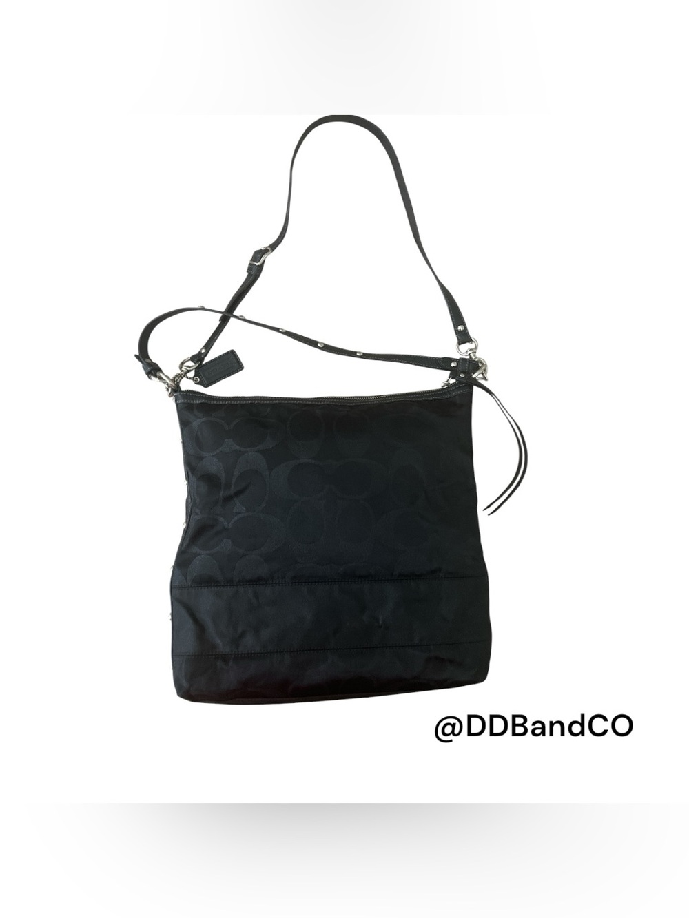 Coach Lurex Studded Signature Shoulder Bag / Hobo
